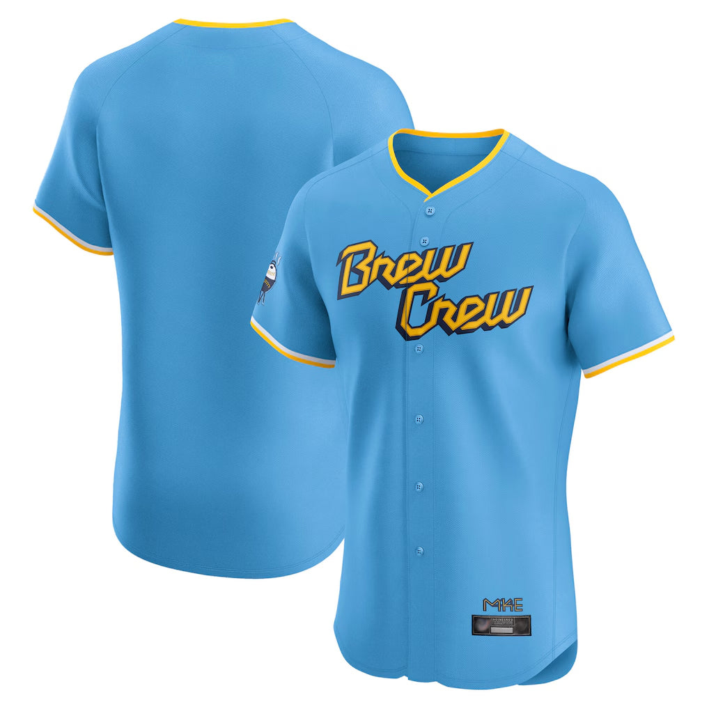 M.Brewers ## Brewers Blank Player Light Blue City Connect Home Limited Elite Fdoa Stitched Jerseys