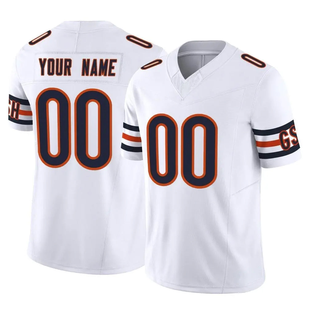 Custom C.Bears White Vapor F.U.S.E. Limited Home Game Any Name & Numbers Gdoa Stitched Jerseys