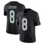 LV.Raiders #8 Kirk Cousins Player Black Limited Vapor Untouchable Home Game Gdoa Stitched Jerseys