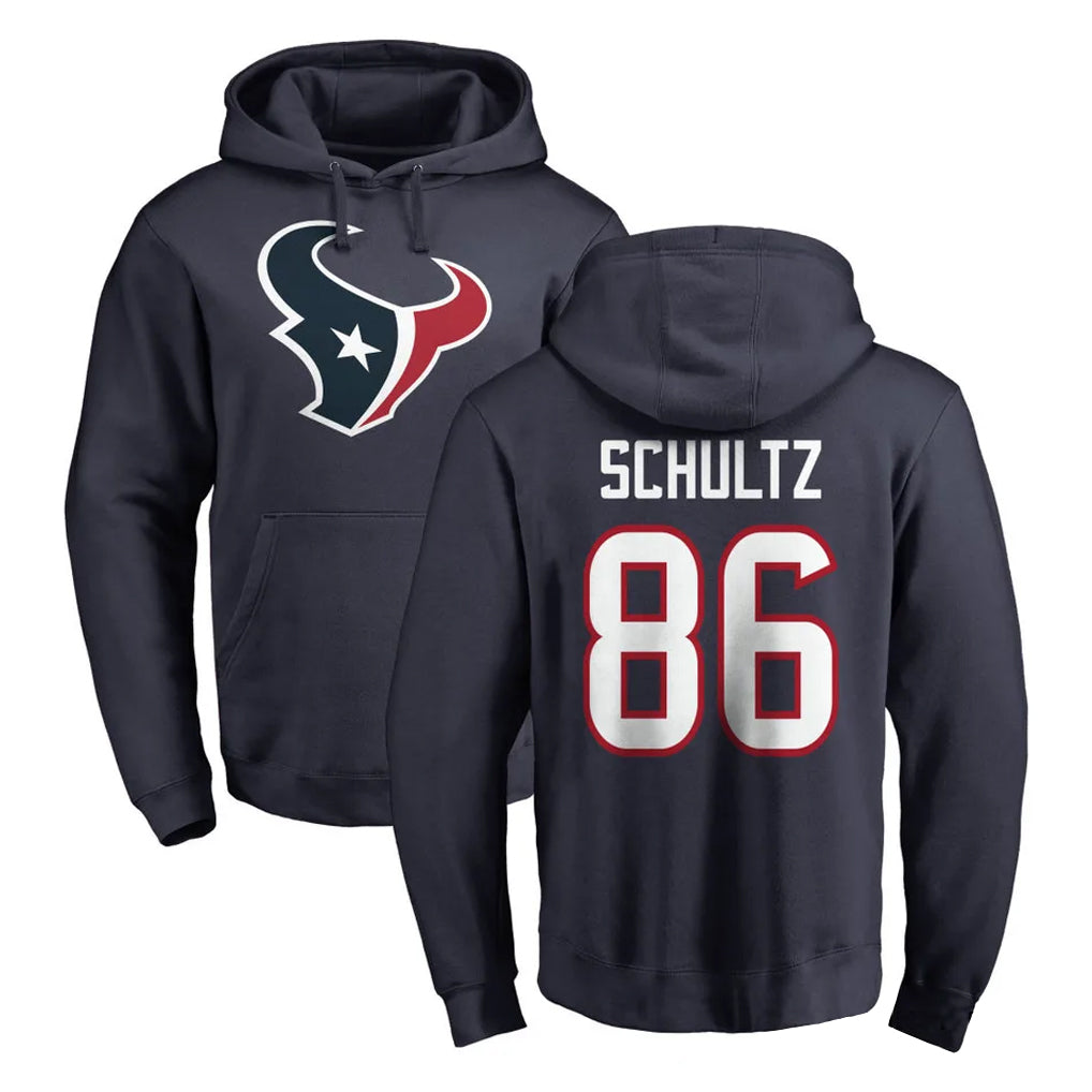 H.Texans #86 Dalton Schultz Player Navy Pro Line Pullover Hoodie Limited Game Gdoa Stitched Jerseys