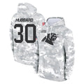 C.Panthers #30 Chuba Hubbard Player Arctic Camo Salute to Service Pullover Hoodies Limited Game Gdoa Stitched Jerseys