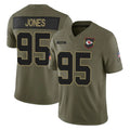 KC.Chiefs #95 Chris Jones Player Olive 2025 Salute To Service Limited Game Gdoa Stitched Jerseys