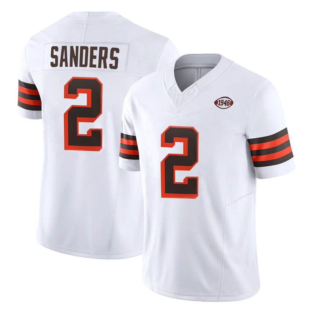C.Browns #2 Shedeur Sanders Player White Limited Vapor F.U.S.E. Alternate Game Gdoa Stitched Jerseys