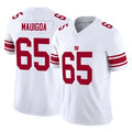 NY.Giants #65 Francis Mauigoa Player White Limited Vapor F.U.S.E. Home Game Gdoa Stitched Jerseys