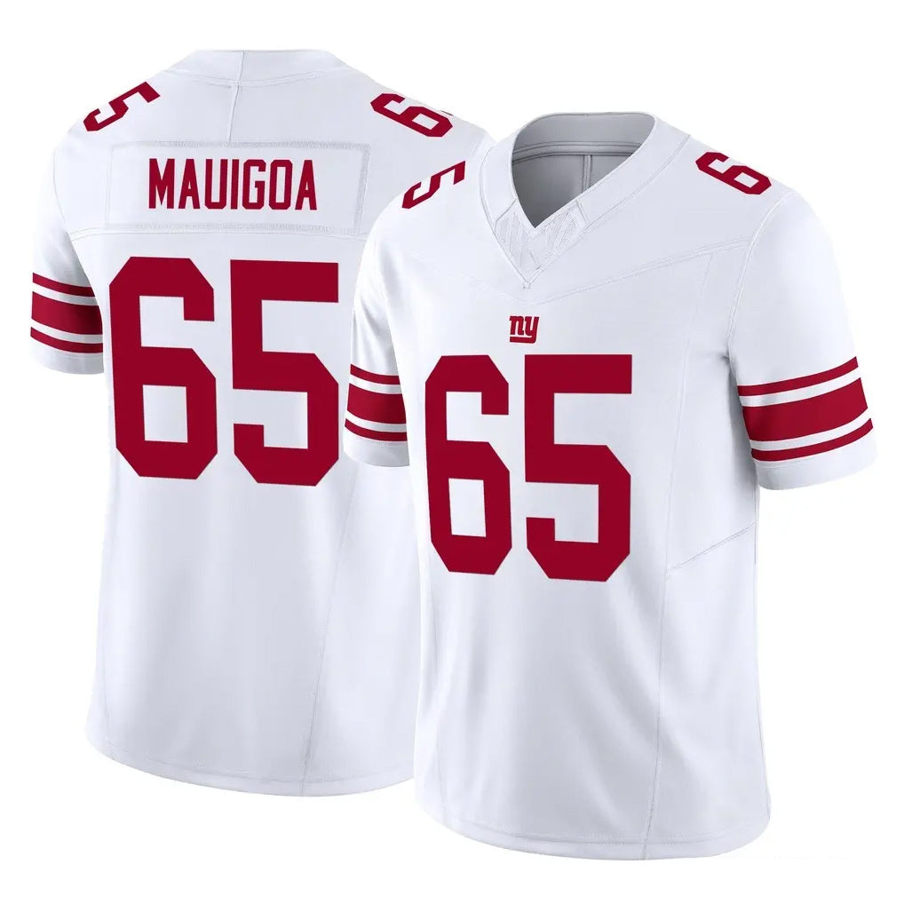 NY.Giants #65 Francis Mauigoa Player White Limited Vapor F.U.S.E. Home Game Gdoa Stitched Jerseys