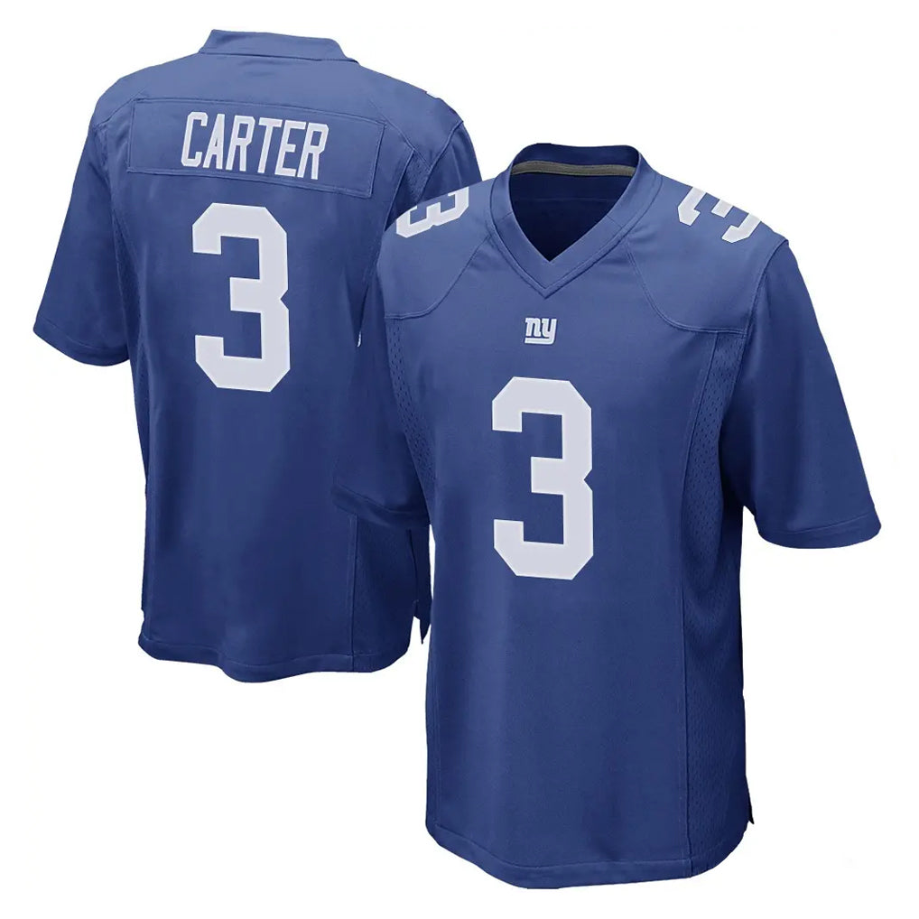 NY.Giants #3 Abdul Carter Player Royal Home Game Gdoa Stitched Jerseys