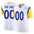 Custom LA.Rams White Limited Vapor F.U.S.E. Home Game Any Name & Numbers Gdoa Stitched Jerseys