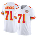 KC.Chiefs #71 Josh Simmons Player White Limited Vapor F.U.S.E. Home Game Gdoa Stitched Jerseys