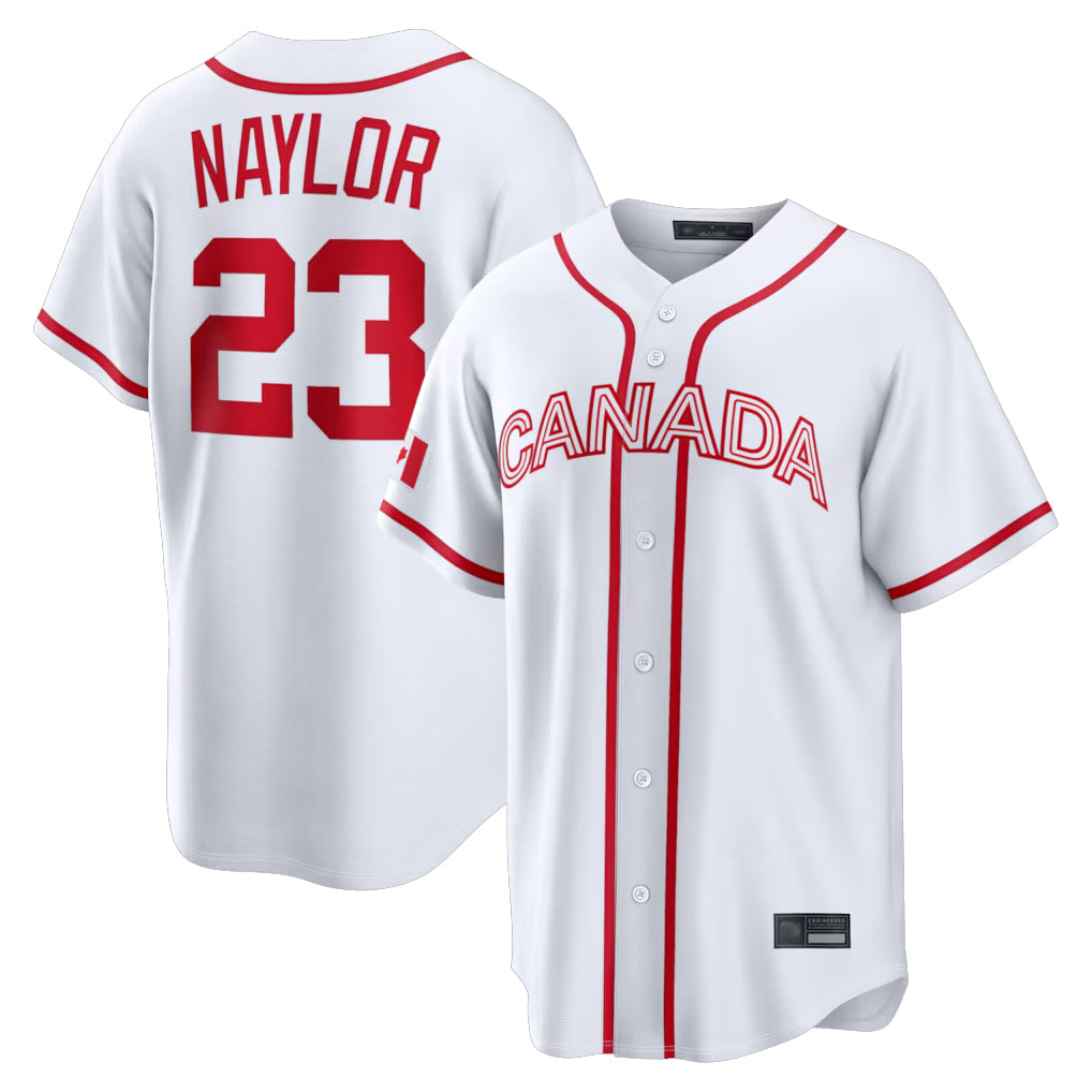 C.Guardians #23 Bo Naylor Player White World Classic Home Game Gdoa Stitched Jerseys