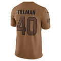 A.Cardinals #40 Pat Tillman Player Brown Salute To Service Limited Gdoa Stitched Jerseys