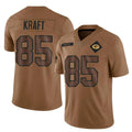 GB.Packers #85 Tucker Kraft Player Brown Salute To Service Limited Gdoa Stitched Jerseys
