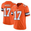 D.Broncos #17 Jaylen Waddle Player Orange Vapor Untouchable Limited Home Game Gdoa Stitched Jerseys