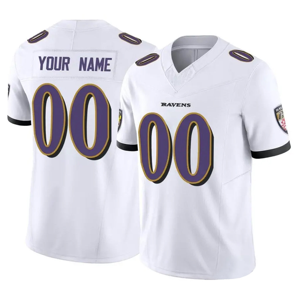 Custom B.Ravens White Vapor F.U.S.E. Limited Any Name & Numbers Gdoa Stitched Jerseys