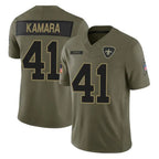 NO.Saints #41 Alvin Kamara Player Olive 2025 Salute To Service Limited Gdoa Stitched Jerseys