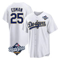 LA.Dodgers #25 Tommy Edman Player Gold White World Series 2026 Collection Stadium Game Fdoa Stitched Jerseys