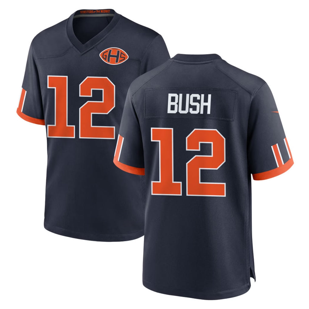 C.Bears #12 Devin Bush Player Navy 2026 Rivalries Collection Home Game Gdoa Stitched Jerseys