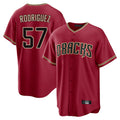 A.Diamondbacks #57 Eduardo Rodriguez Player Red Home Game Gdoa Stitched Jerseys