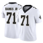 NO.Saints #71 Kelvin Banks Jr. Player White Limited Vapor F.U.S.E. Home Game Gdoa Stitched Jerseys