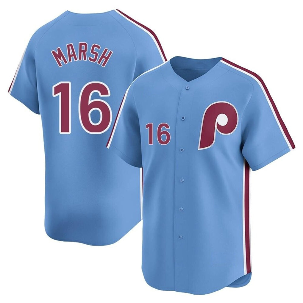 P.Phillies #16 Brandon Marsh Player Light Blue Game Fdoa Stitched Jerseys