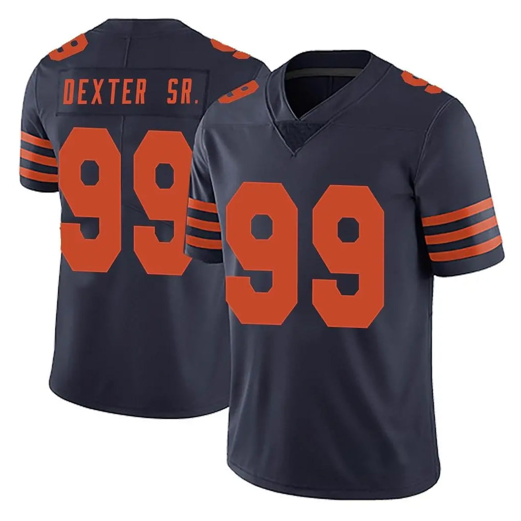 C.Bears #99 Gervon Dexter Sr. Player Navy Blue Alternate Vapor Untouchable Limited Gdoa Stitched Jerseys