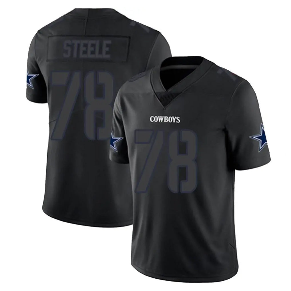D.Cowboys #78 Terence Steele Player Black Impact Limited Home Game Gdoa Stitched Jerseys