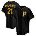 P.Pirates #21 Roberto Clemente Player Black Alternate 2025 Home Game Fdoa Stitched Jerseys
