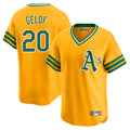 Athletics #20 Zack Gelof Player Gold Cooperstown Collection T-shirt Game Gdoa Stitched Jerseys