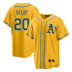 Athletics #20 Zack Gelof Player Gold Alternate Home Game Gdoa Stitched Jerseys