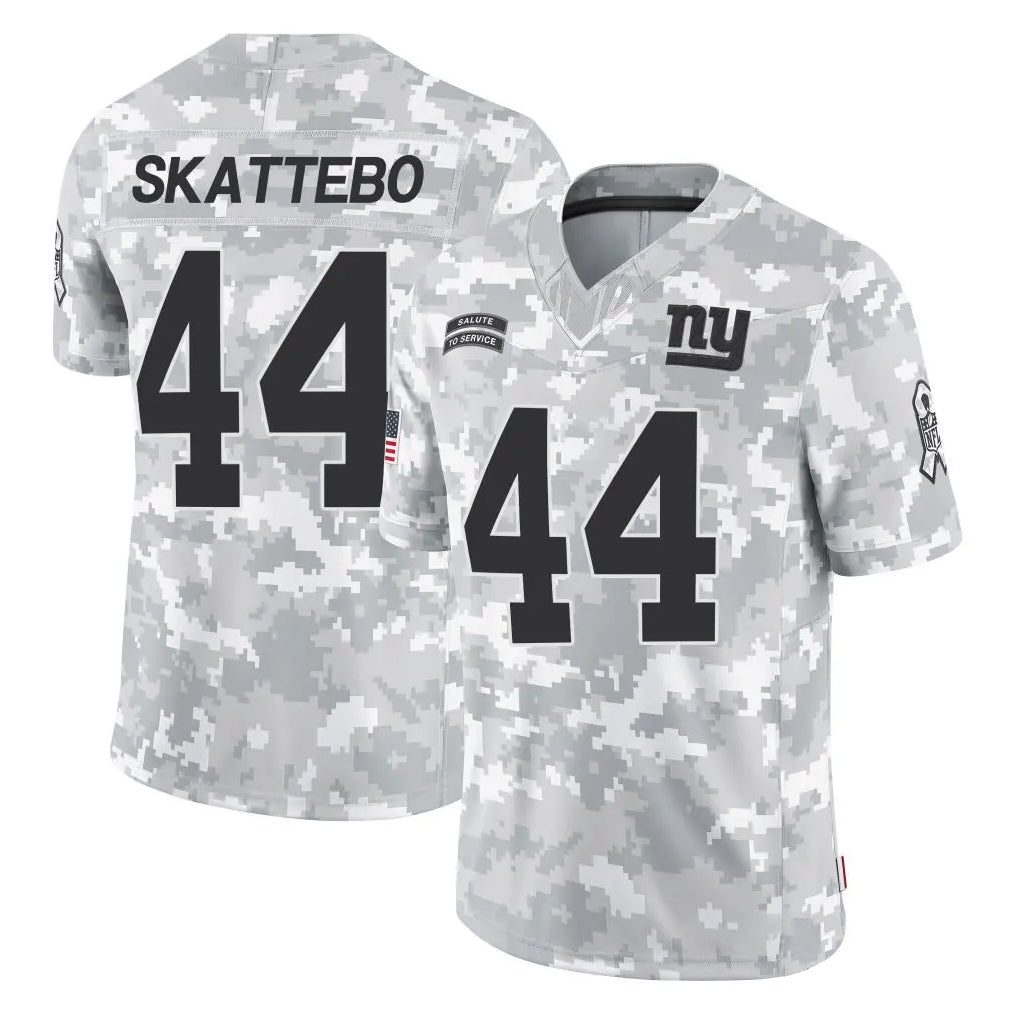 NY.Giants #44 Cam Skattebo Player Arctic Camo Salute To Service Limited Game Gdoa Stitched Jerseys
