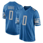 D.Lions #0 Jahmyr Gibbs Player Blue Home Game Gdoa Stitched Jerseys