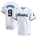M.Marlins #9 Xavier Edwards Player White  Home Limited Fdoa Stitched Jerseys
