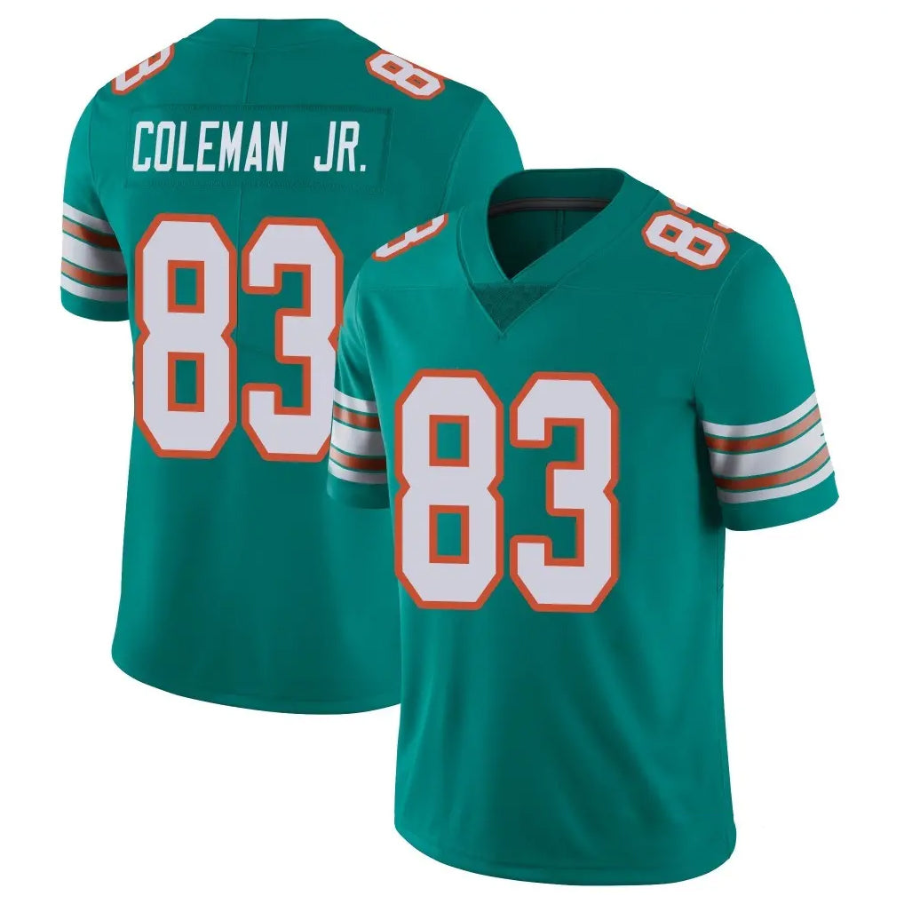 M.Dolphins #83 Kevin Coleman Jr. Player Aqua Limited Alternate Vapor Untouchable Home Game Gdoa Stitched Jerseys