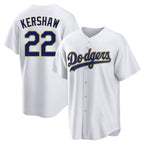 LA.Dodgers #22 Clayton Kershaw Player Gold White 2026 Collection Stadium Game Fdoa Stitched Jerseys