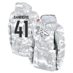 D.Broncos #41 Drew Sanders Player Arctic Camo Salute to Service Hoodies Limited Game Gdoa Stitched Jerseys