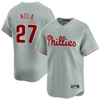 P.Phillies #27 Aaron Nola Player Gray Home Limited Fdoa Stitched Jerseys