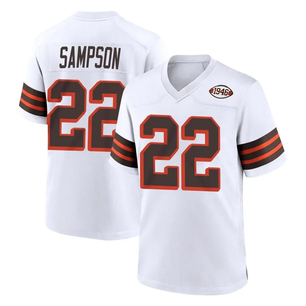 C.Browns #22 Dylan Sampson Player White Alternate Home Game Gdoa Stitched Jerseys