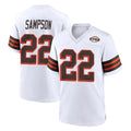 C.Browns #22 Dylan Sampson Player White Alternate Home Game Gdoa Stitched Jerseys