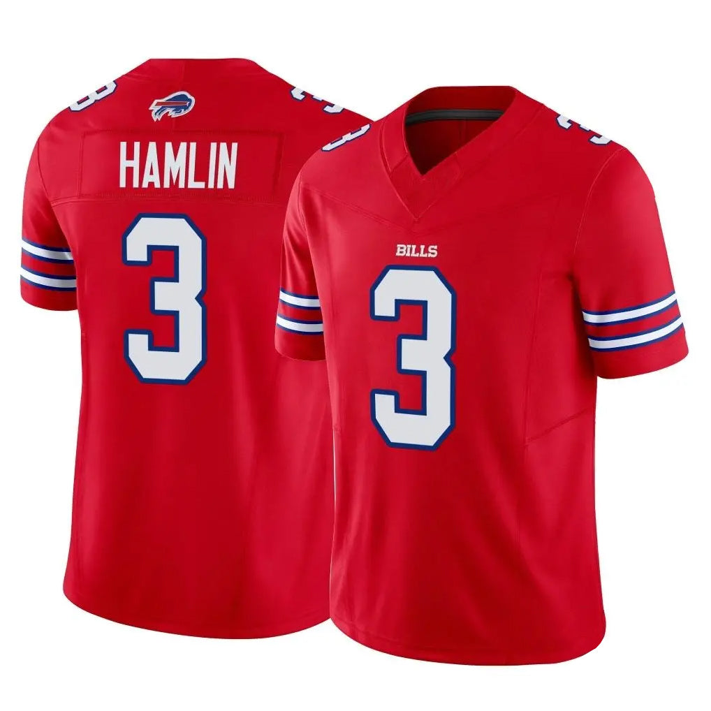 B.Bills #3 Damar Hamlin Player Red Vapor F.U.S.E. Jersey Limited Home Game Gdoa Stitched Jerseys