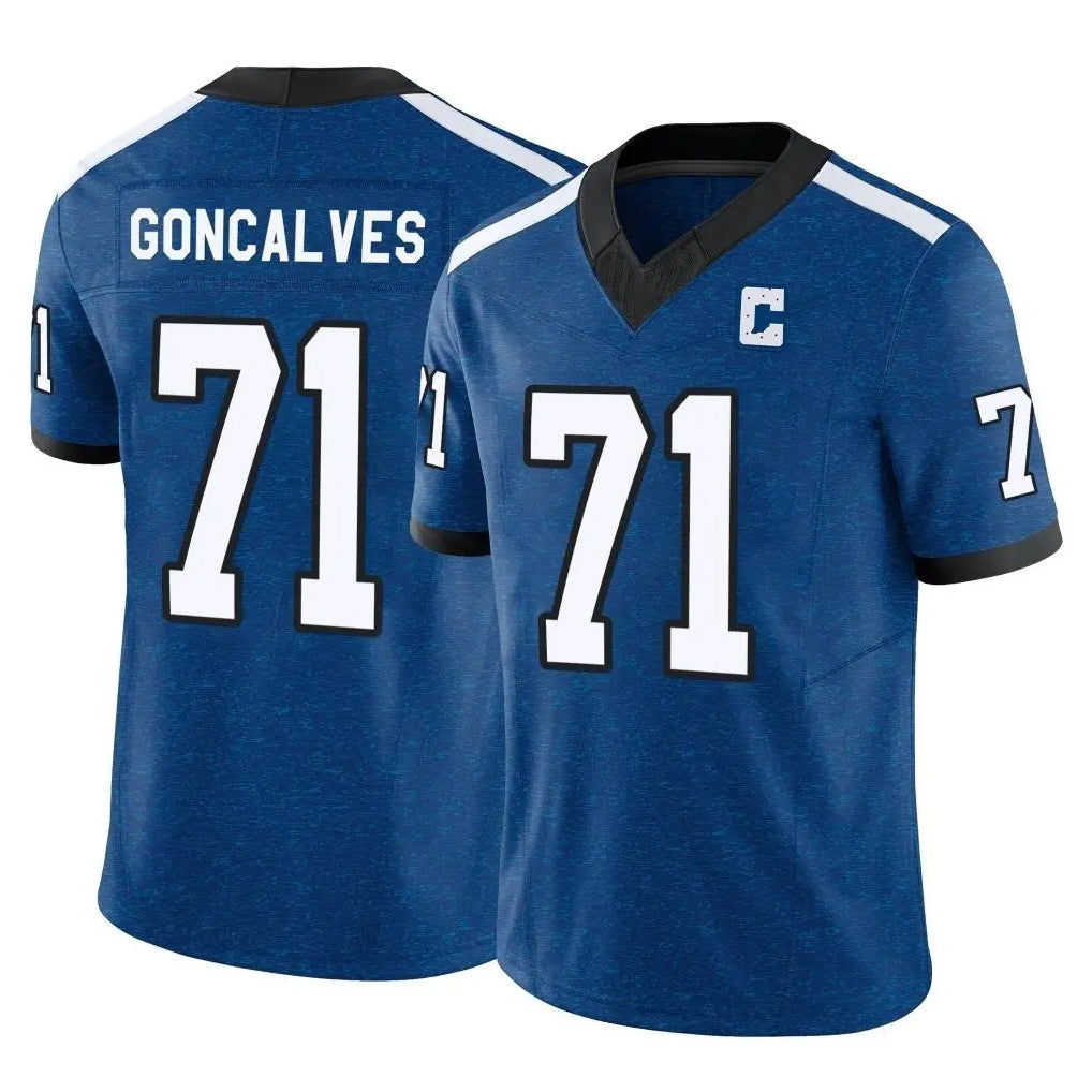 IN.Colts #71 Matt Goncalves Player Royal Limited Indiana Nights Alternate Vapor F.U.S.E. Home Game Gdoa Stitched Jerseys