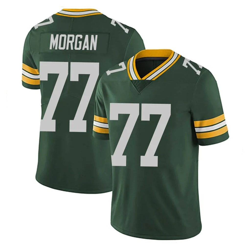 GB.Packers #77 Jordan Morgan Player Green Vapor Untouchable Limited Home Game Gdoa Stitched Jerseys