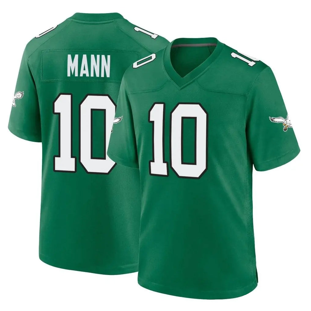 P.Eagles #10 Braden Mann Player Green Kelly Alternate Home Game Gdoa Stitched Jerseys