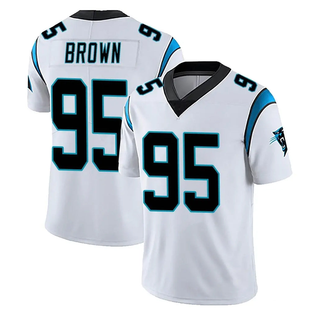 C.Panthers #95 Derrick Brown Player White Vapor Untouchable Limited Game Gdoa Stitched Jerseys