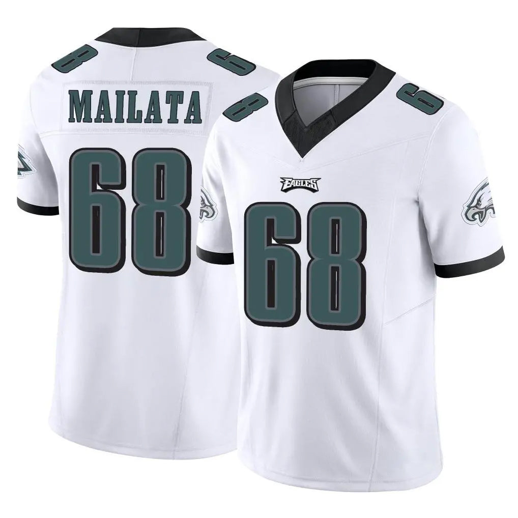 P.Eagles #68 Jordan Mailata Player White Limited Vapor F.U.S.E. Home Game Gdoa Stitched Jerseys
