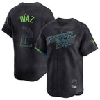 T.Bay Rays #2 Yandy Diaz Player Black City Connect Home Limited Fdoa Stitched Jerseys