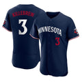 M.Twins #3 Harmon Killebrew Player Navy Replica Home Limited Elite Fdoa Stitched Jerseys