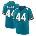 J.Jaguars #44 Travon Walker Player Teal Prowler Throwback Limited Home Game Gdoa Stitched Jerseys