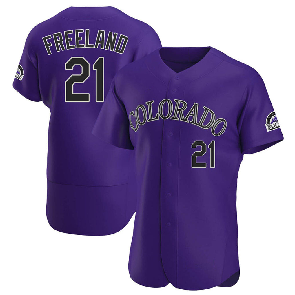 C.Rockies #21 Kyle Freeland Player Purple Limited Elite Home Gdoa Stitched Jerseys