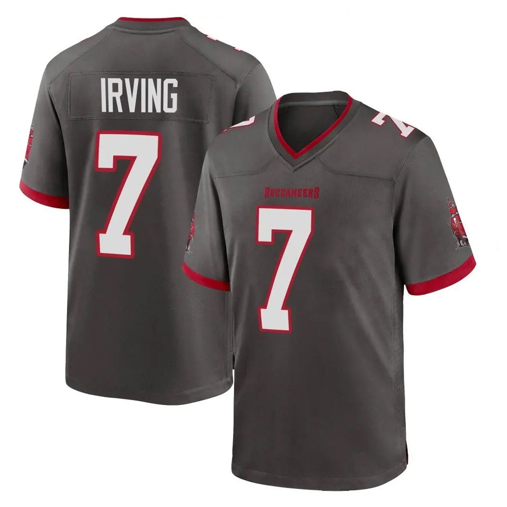 TB.Buccaneers #7 Bucky Irving Player Pewter Alternate Home Game Gdoa Stitched Jerseys