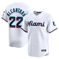 M.Marlins #22 Sandy Alcantara Player White  Home Limited Fdoa Stitched Jerseys
