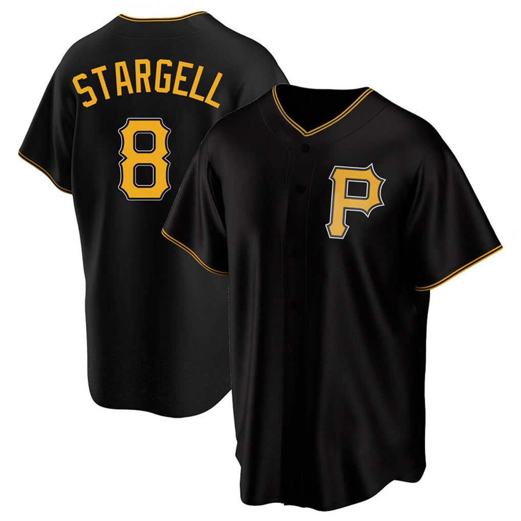 P.Pirates #8 Willie Stargell Player Black Alternate 2025 Home Game Fdoa Stitched Jerseys
